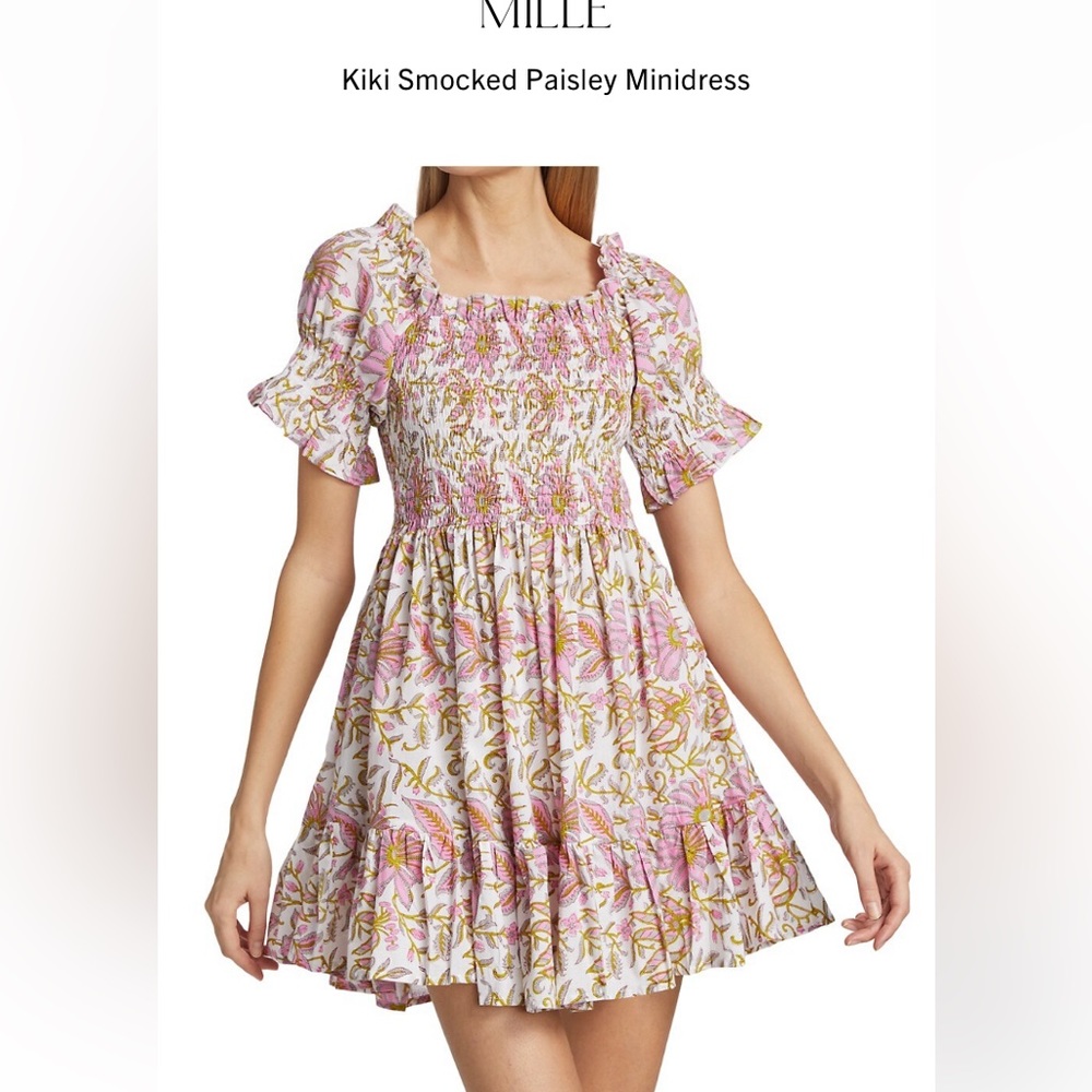 MILLE resort Kiki dress in Pink Lily, size xs. NWT, discontinued print